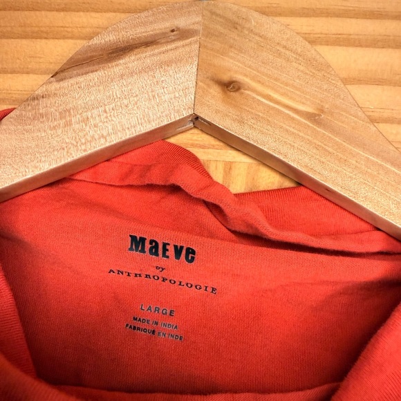 Maeve by Anthropologie Rust Red Sleeveless Top Curved Hem Size L - Picture 2 of 4